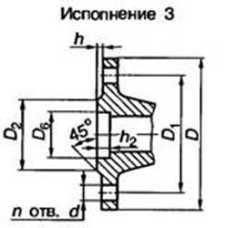 Чугунный квадратный фланец 100х155 1 кгс/см2 серый исполнение 3 СЧ15 ГОСТ 33259-2015