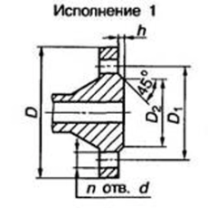 Чугунный квадратный фланец 100х155 6 кгс/см2 ковкий исполнение 1 КЧ30-6 ГОСТ 33259-2015