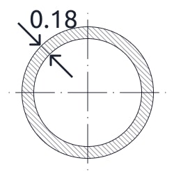 Нержавеющая круглая труба 6.5x0.18 мм 08Х18Н10Т ГОСТ 10498-82 холоднодеформированная матовая купить в Алматы