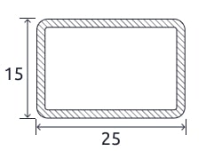 Профильная прямоугольная труба 25x15x0,8 мм 09Г2С ГОСТ 8645-68 холоднокатаная купить в Алматы
