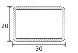 Профильная прямоугольная труба 30x20x1,2 мм 08кп ГОСТ 8645-68 горячекатаная купить в Алматы