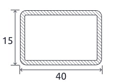 Профильная прямоугольная труба 40x15x2,5 мм 08кп ГОСТ 8645-68 горячекатаная купить в Алматы