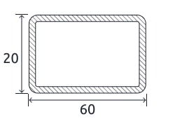 Профильная прямоугольная труба 60x20x2 мм Ст10 ГОСТ 8645-68 холоднокатаная купить в Алматы