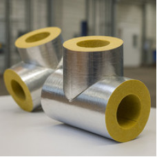 Тройник кашированный алюминиевой фольгой переходной 45x15x40 мм 30° ГОСТ 23208-2003