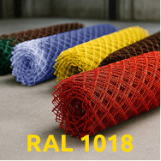 Сетка-рабица с полимерным покрытием 20x20x2.6 мм RAL 1018 (цинково-желтый)