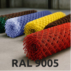 Сетка-рабица с полимерным покрытием 25x25x2.6 мм RAL 9005 (глубокий черный)