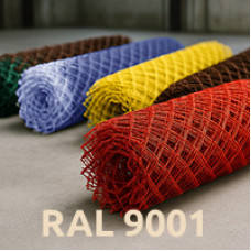 Сетка-рабица с полимерным покрытием 50x50x2.4 мм RAL 9001 (кремово-белый)