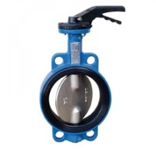 Затвор дисковый из чугуна межфланцевый DN 350 PN 6,3 ручной ГОСТ 12521-89