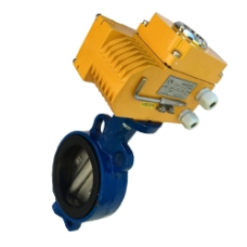 Затвор дисковый из чугуна под приварку DN 800 PN 6,3 с электроприводом ГОСТ 12521-89