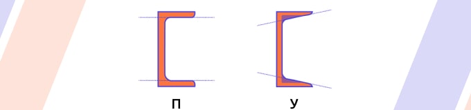 Отличие швеллера П и У